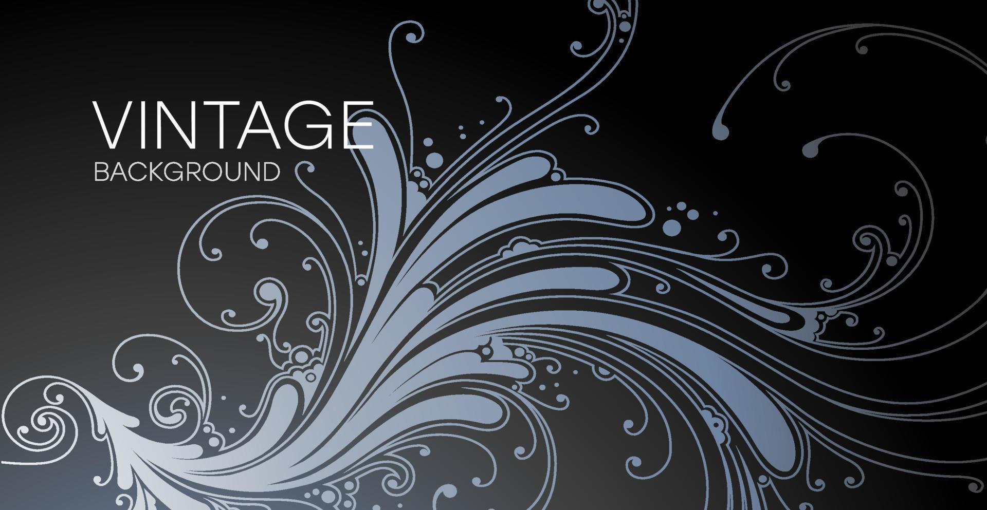 Vintage Victorian floral pattern. Vector floral engraved scroll