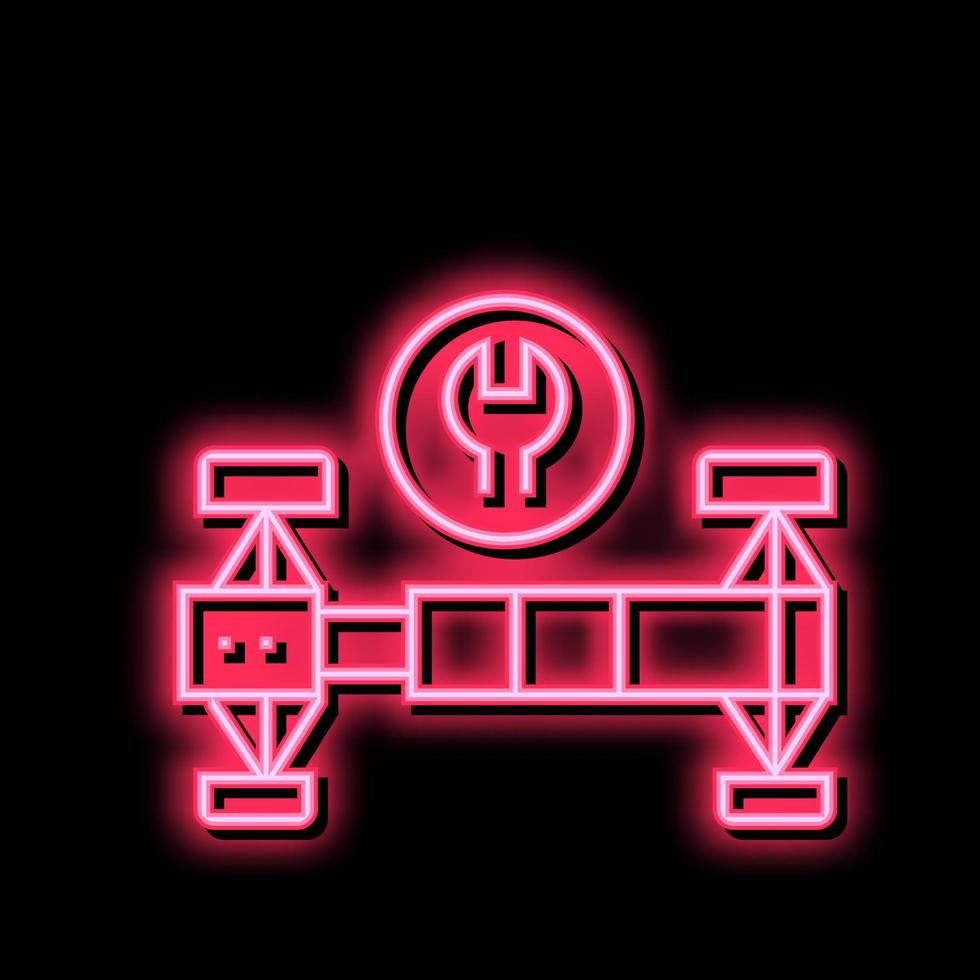 suspencion repair neon glow icon illustration vector