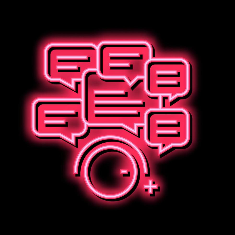 winding up comments neon glow icon illustration vector