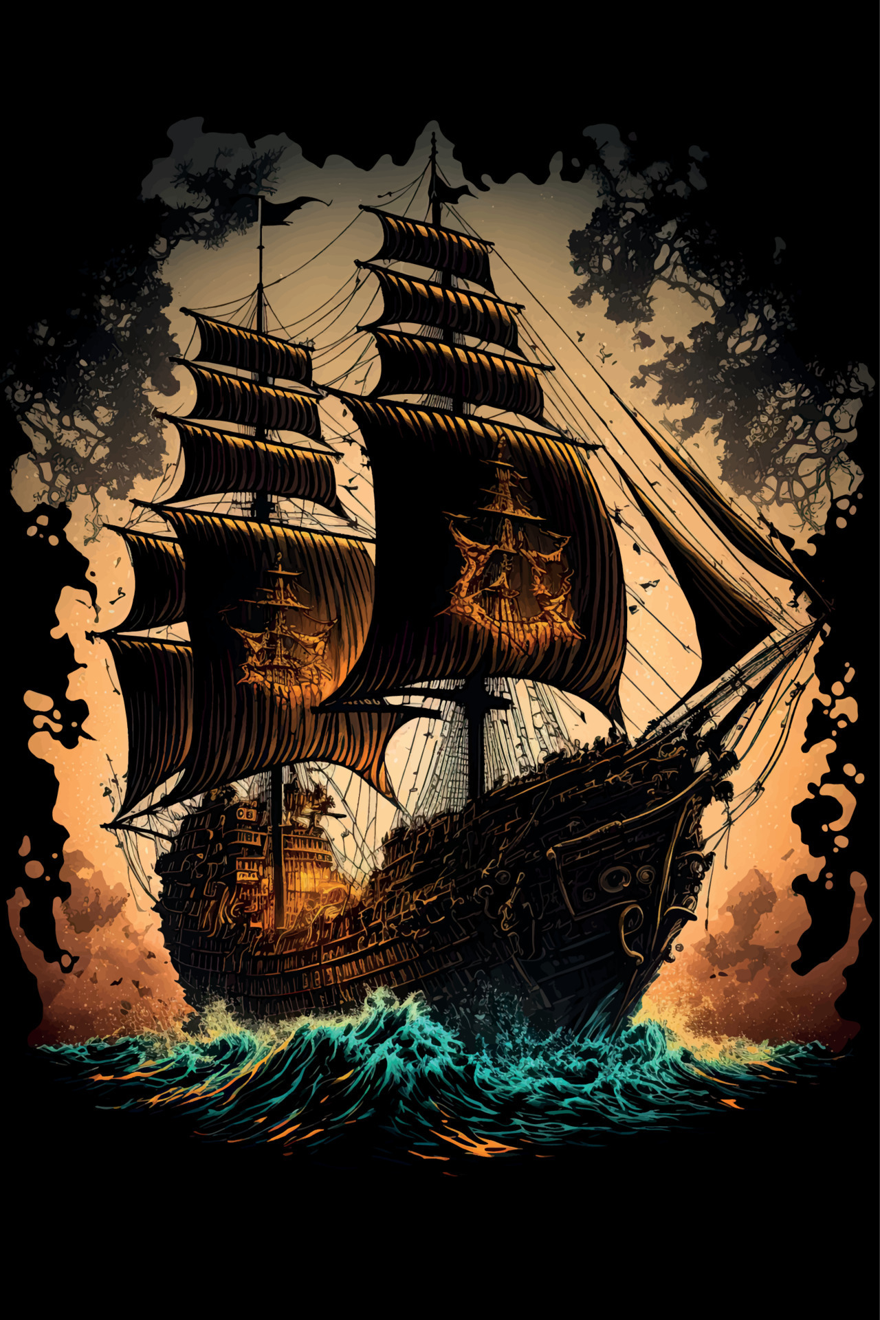 Pirate Ship Wallpaper Images - Free Download on Freepik