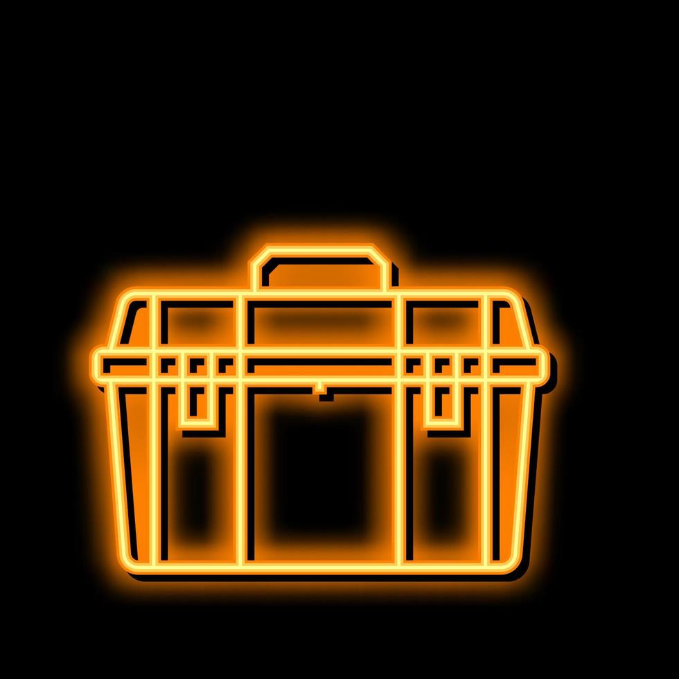 toolbox tool repair neon glow icon illustration vector