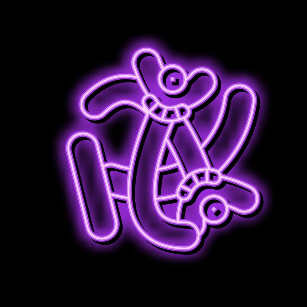 bacillus bacteria virus neon glow icon illustration vector