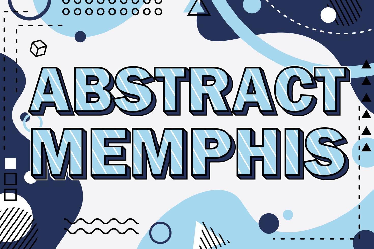 abstract memphis font typography editable text effect style lettering template style background vector
