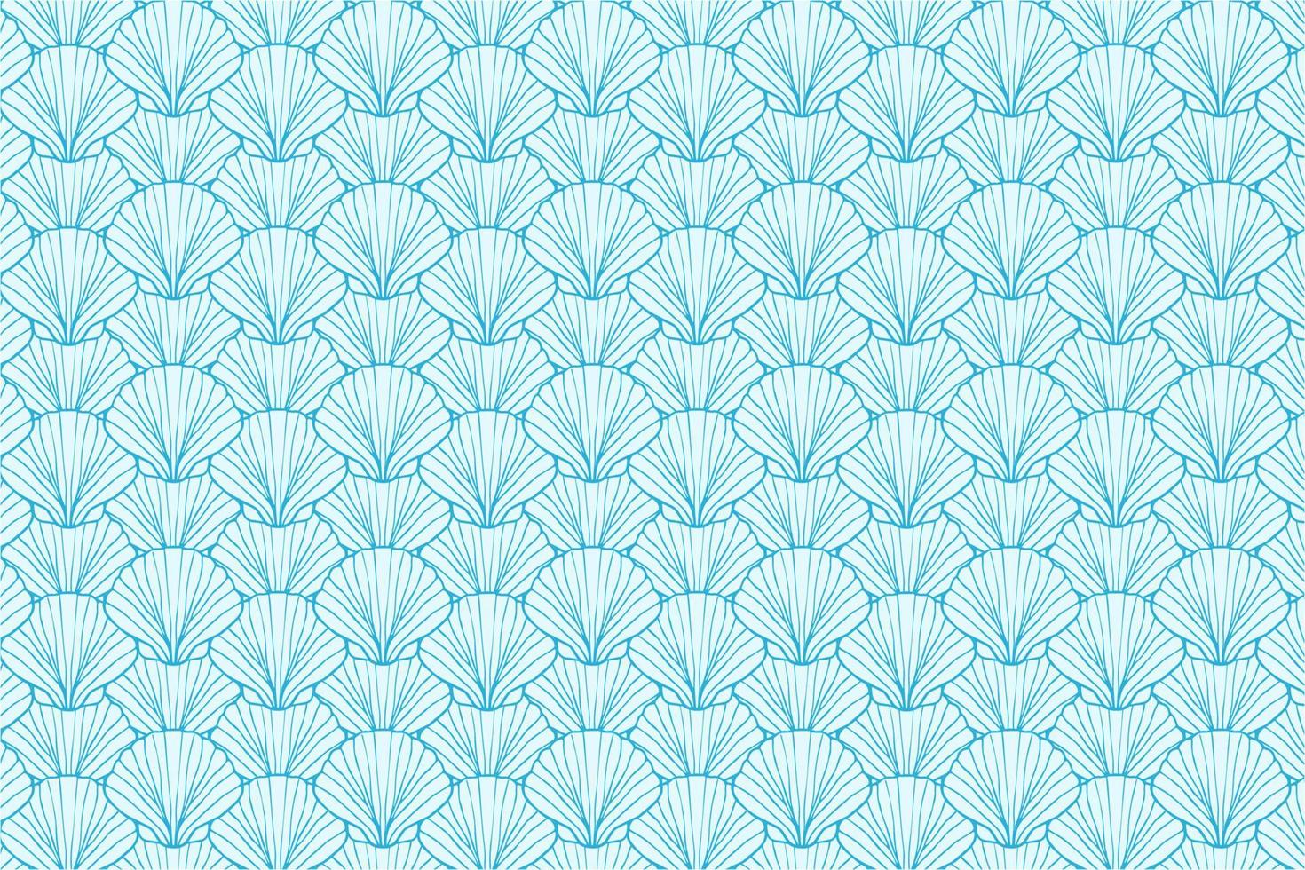 shell clam blue abstract seamless pattern abstract template background decoration wallpaper design vector