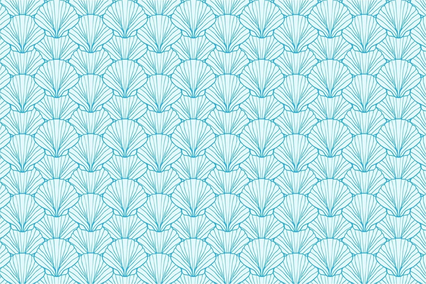 shell clam blue abstract seamless pattern abstract template background decoration wallpaper design vector