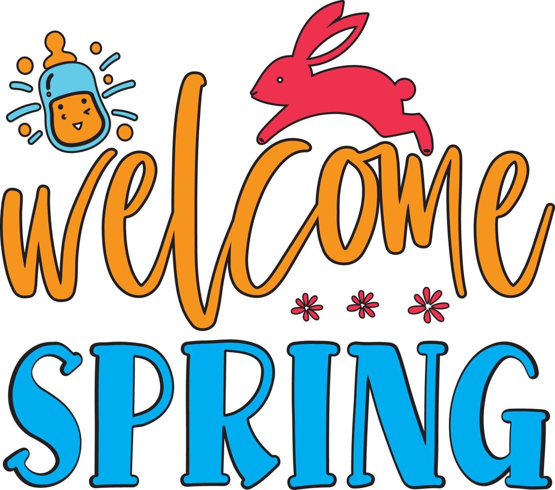 welcome spring Design vector