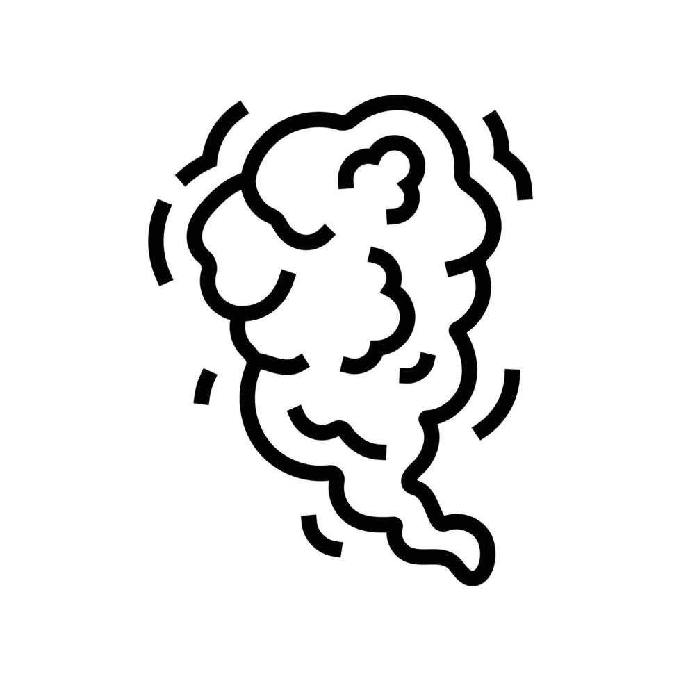 stink smell line icon vector illustration