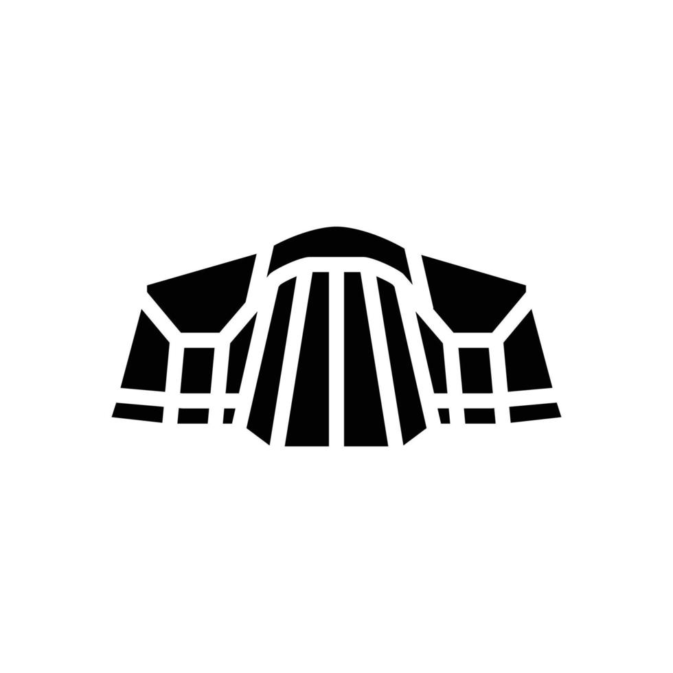 outdoor tent vacation glyph icon vector illustration