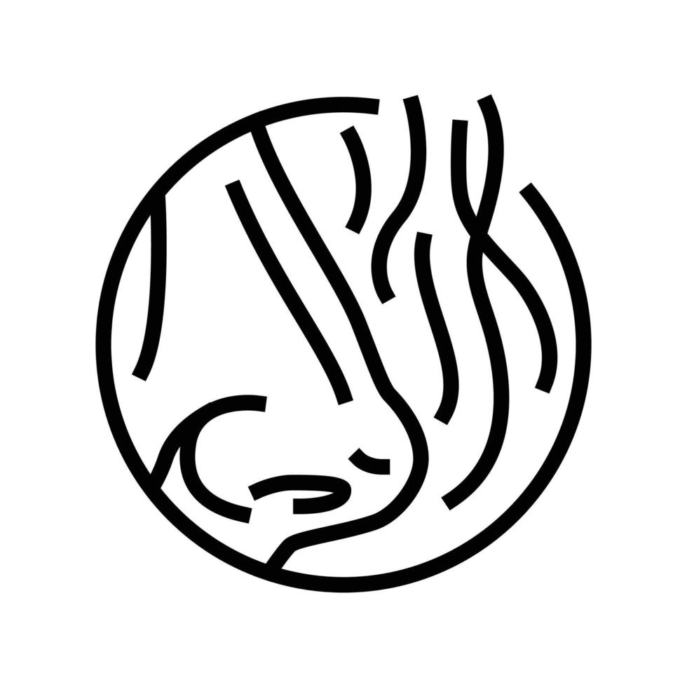 nose smell line icon vector illustration