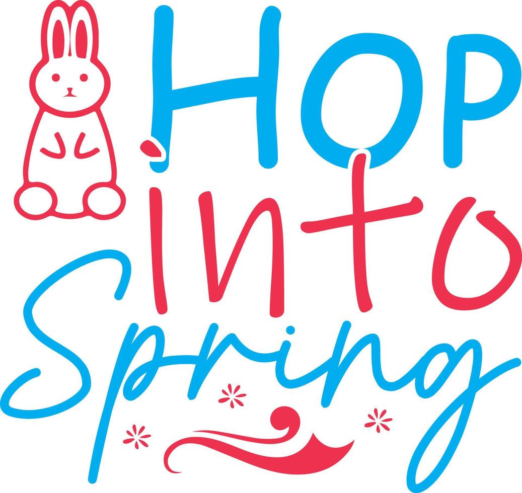 Hop into Spring vector