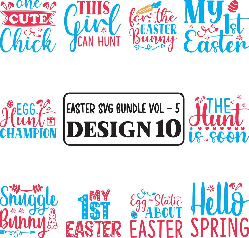 Easter SVG Bundle - 5 vector