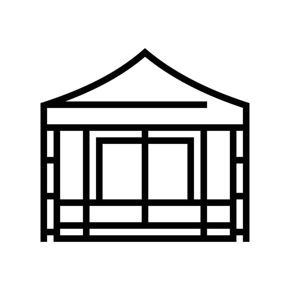 casa tienda vacaciones línea icono vector ilustración