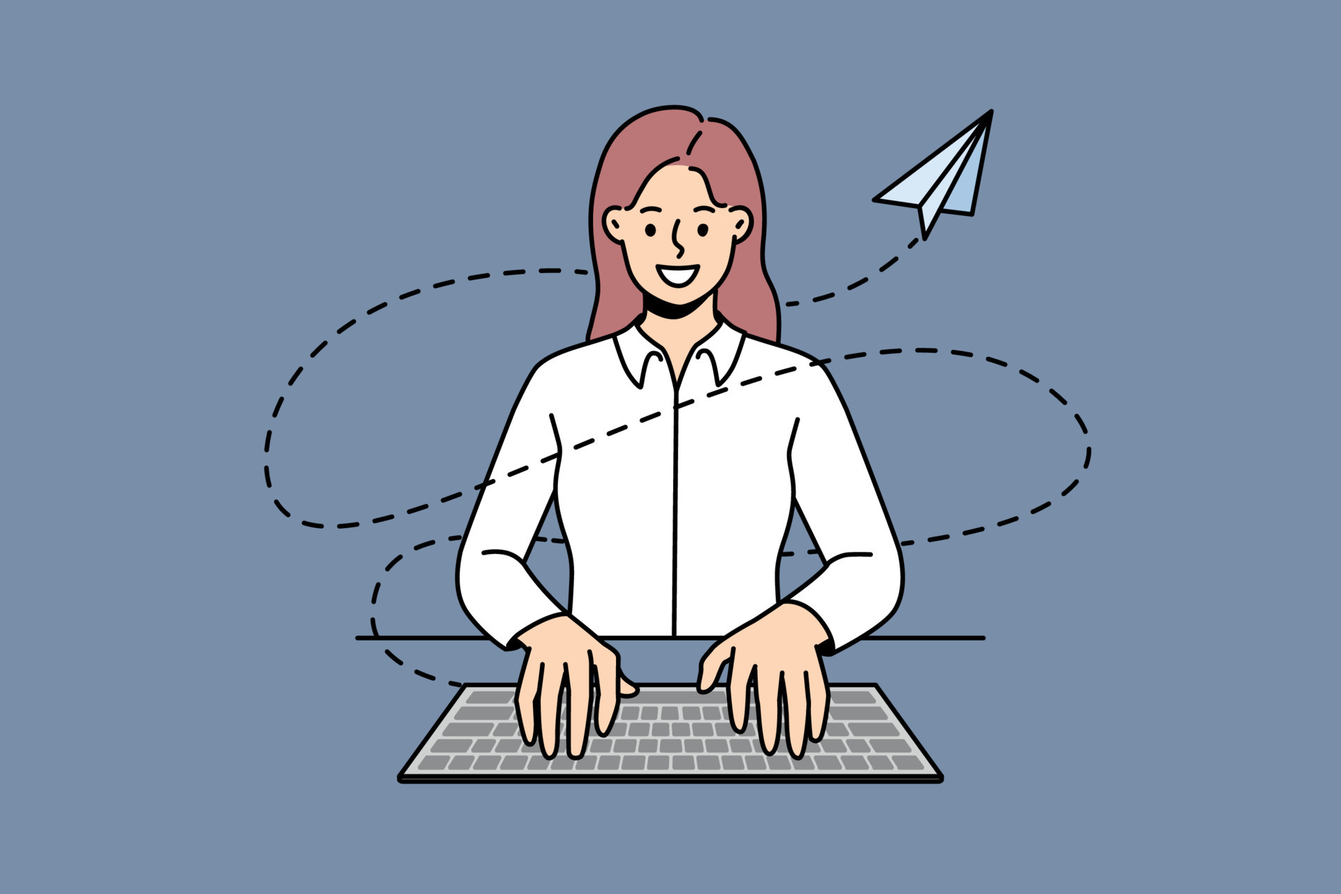 Computer typing table top