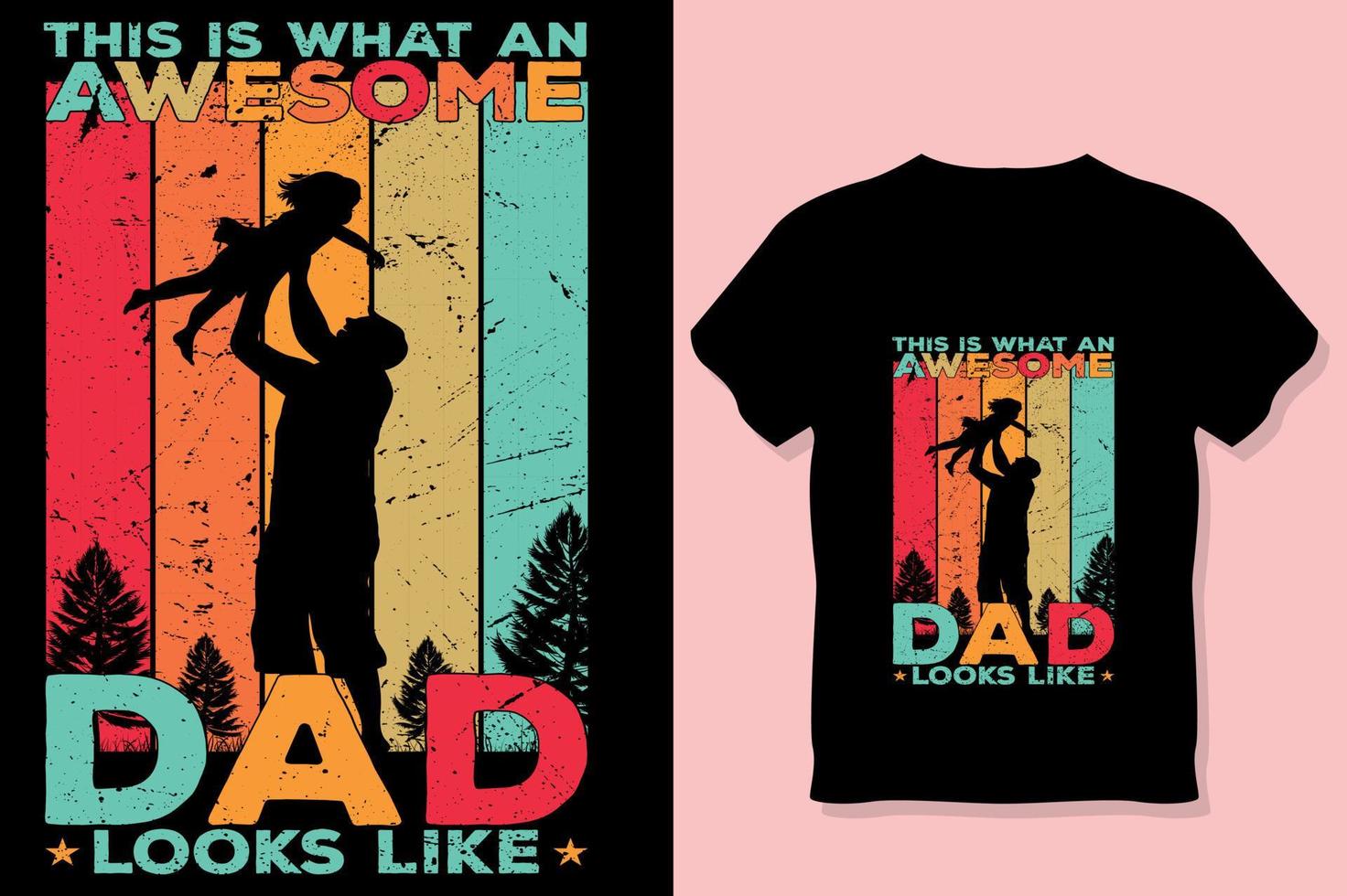 father's day shirt design vector