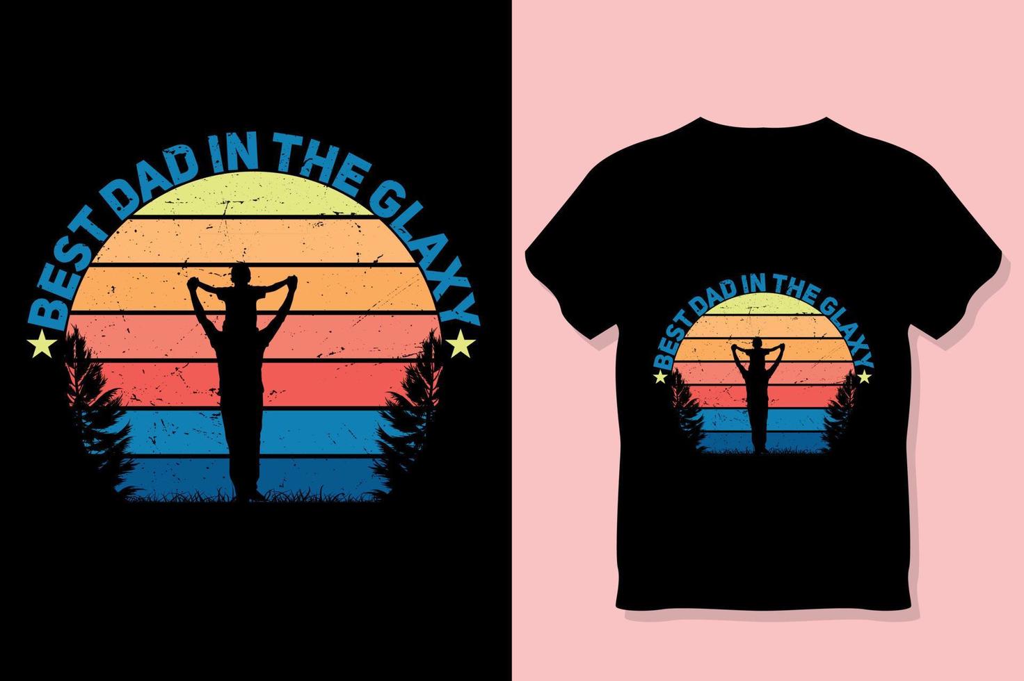father t shirt elements or father's day shirt design vector