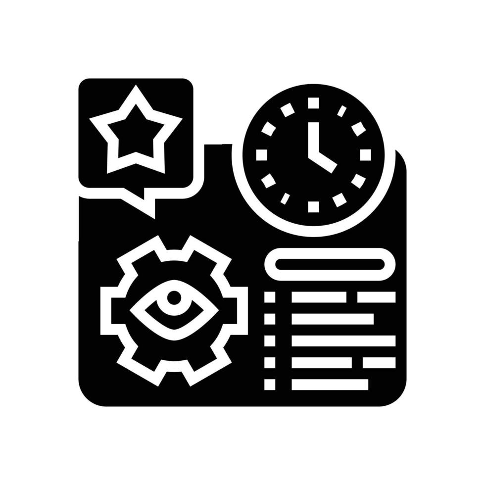 show your organization skills glyph icon vector illustration