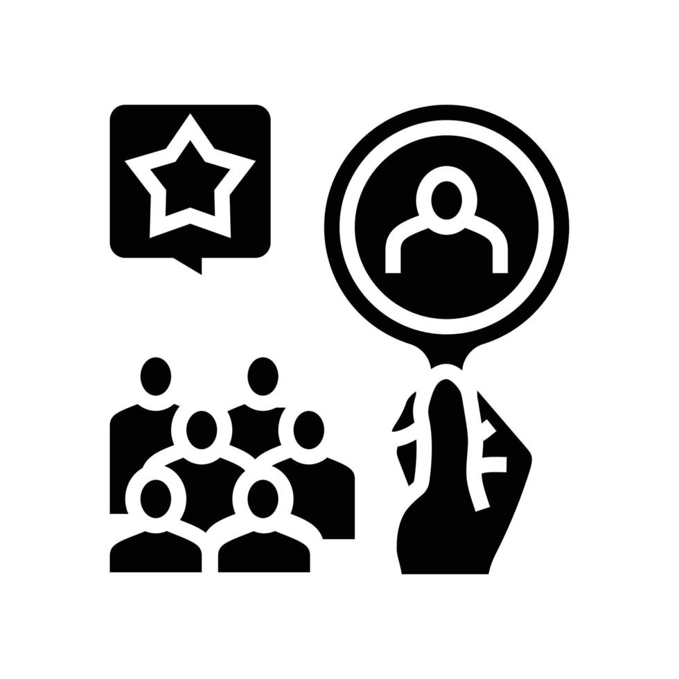 act role model glyph icon vector illustration