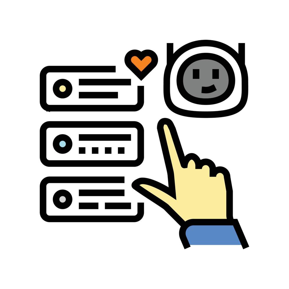 assistant chat bot color icon vector illustration