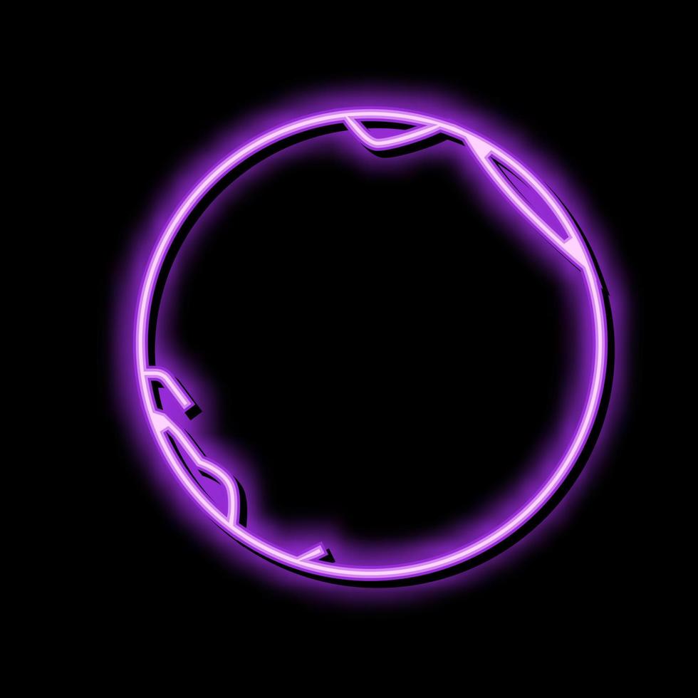 pacific ocean map neon glow icon illustration vector