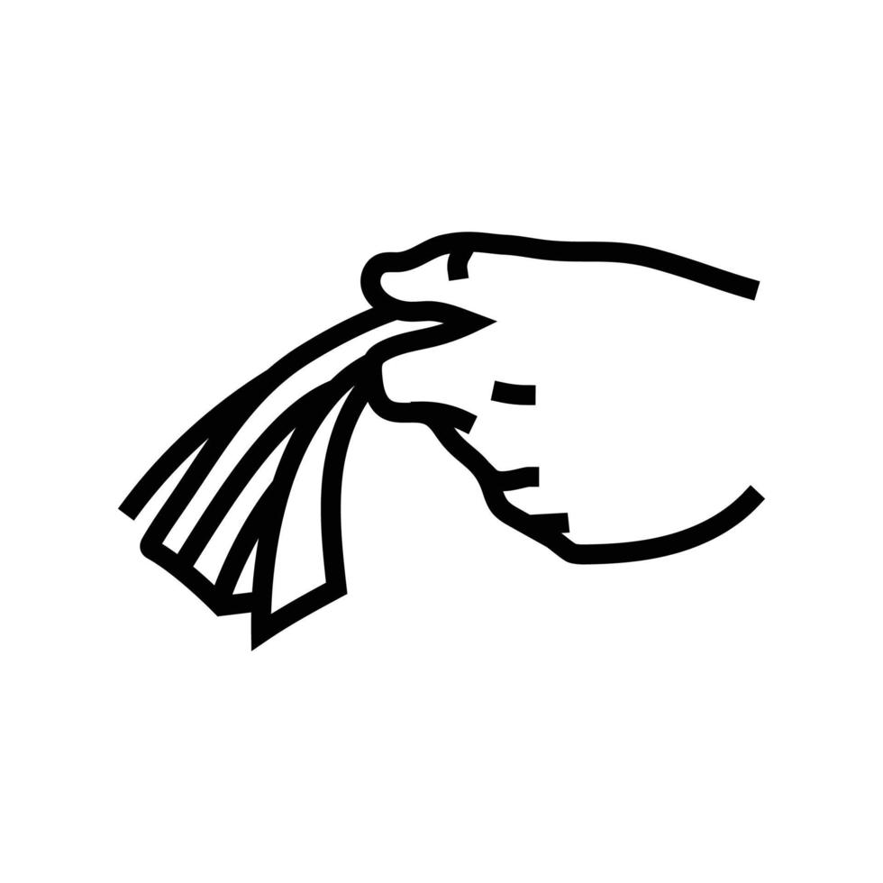pay money hand line icon vector illustration