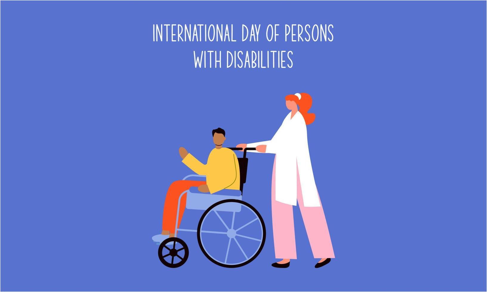 plano diseño internacional día de personas con invalidez ilustración vector