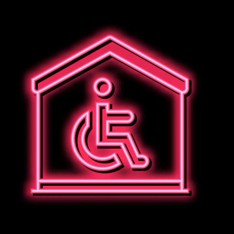 house for disabled color icon vector illustration