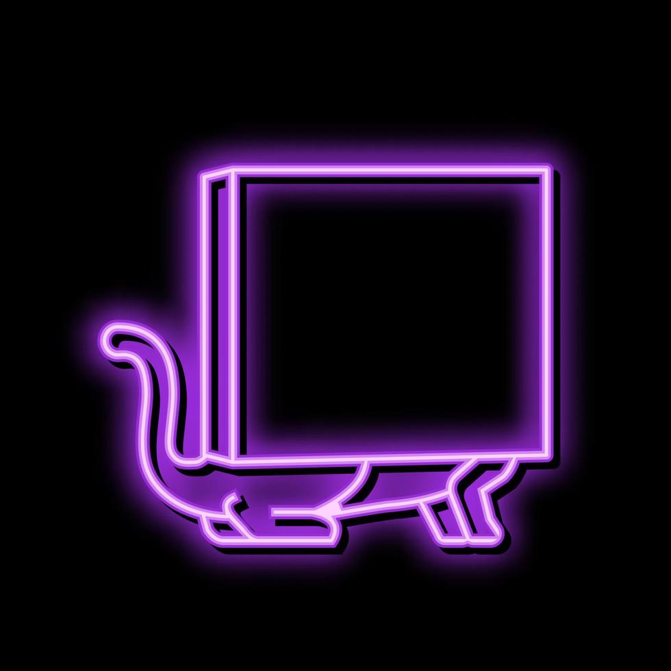 under preposition english neon glow icon illustration vector