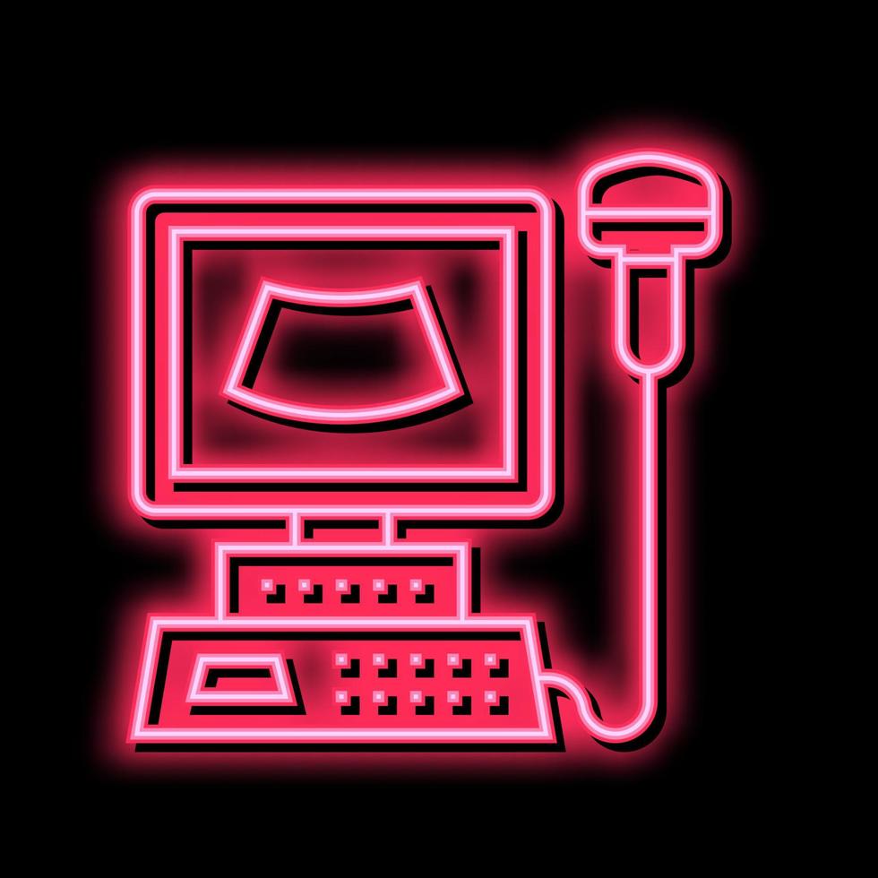 ultrasound digital machine color icon vector illustration