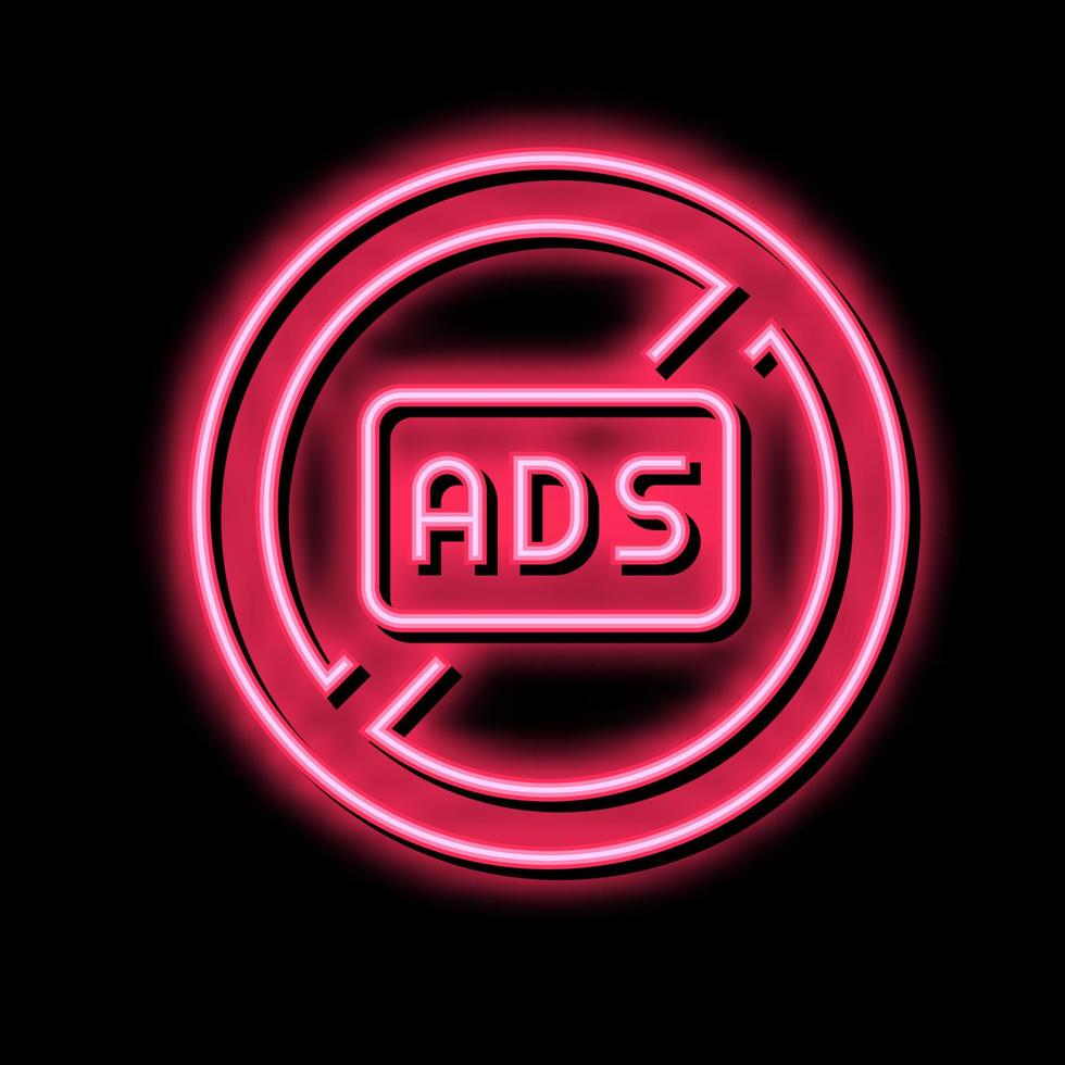 ads crossed out mark color icon vector illustration