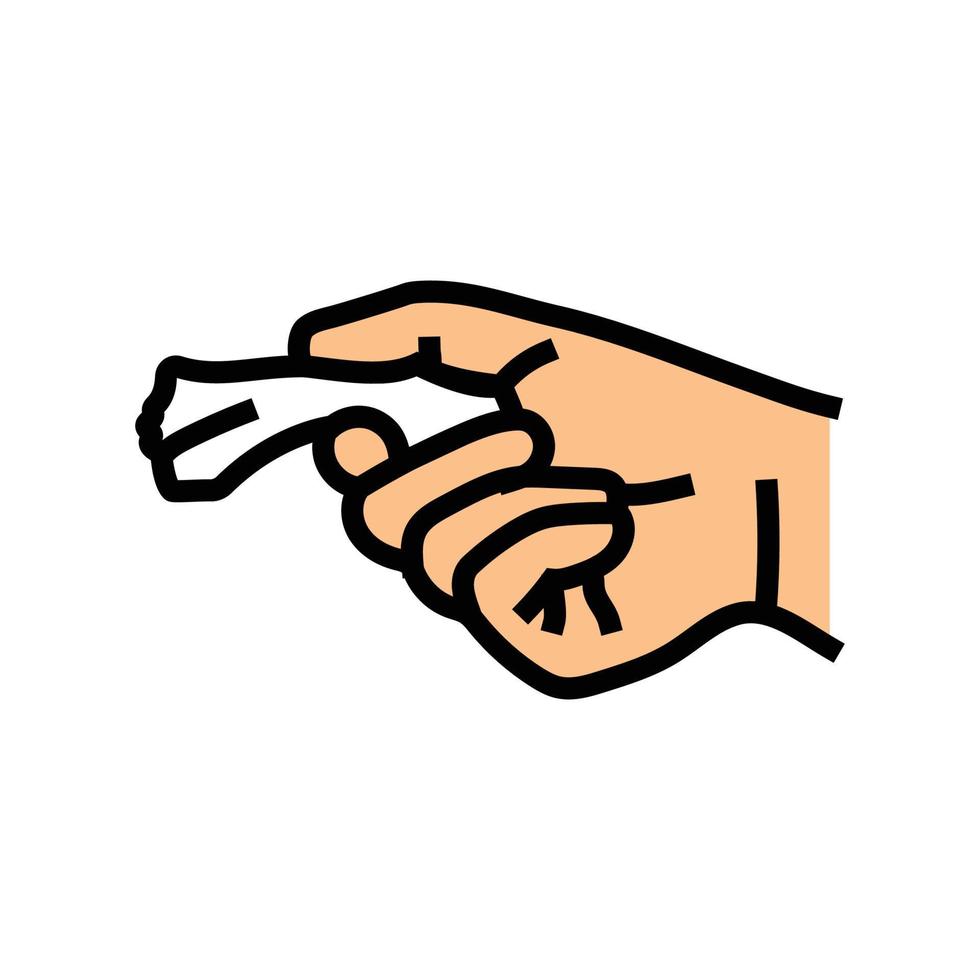 salary money hand color icon vector illustration