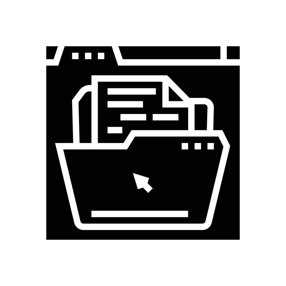 web documento archivo glifo icono vector ilustración