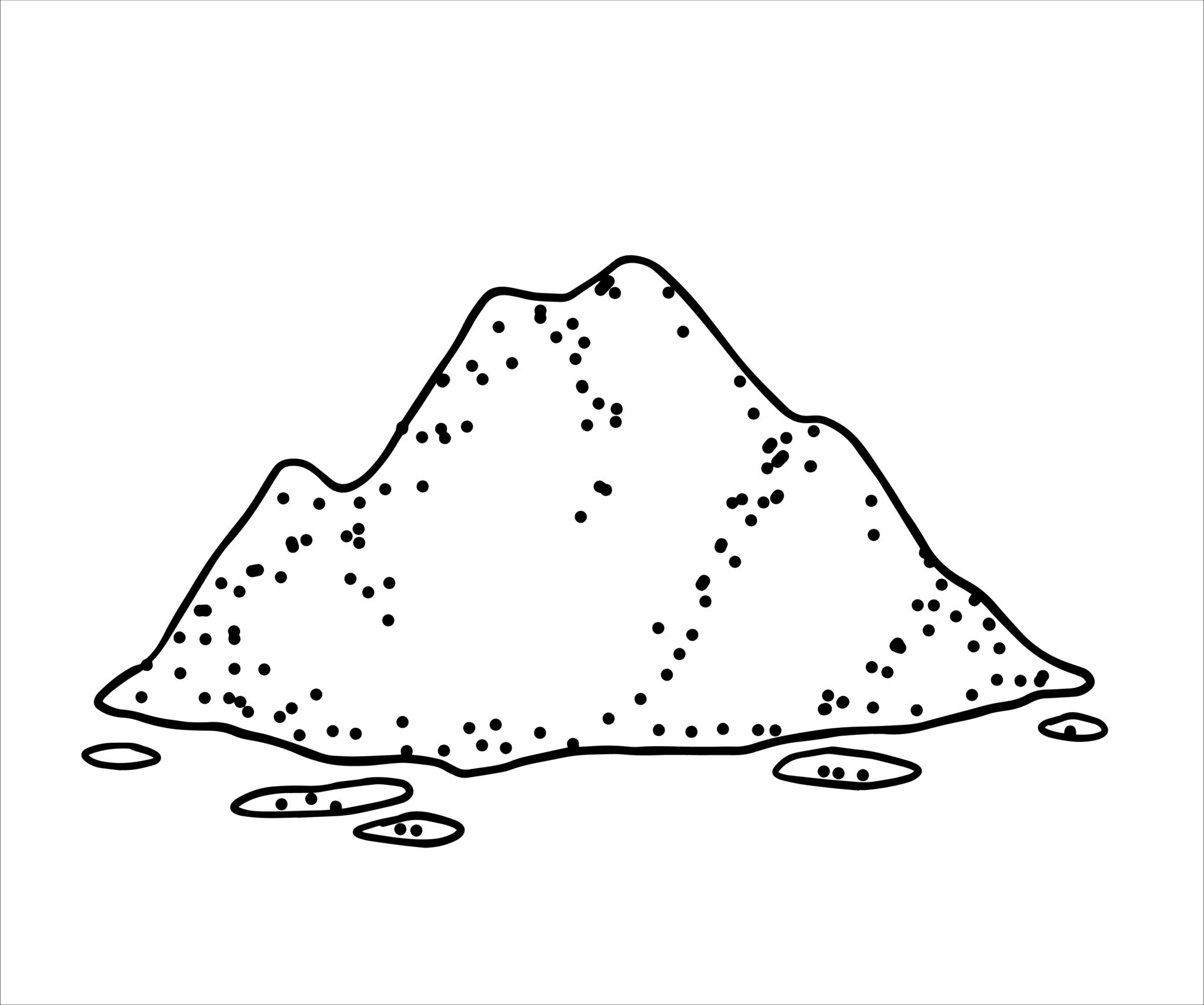 Pile of sand Material for sandbox Decoration of shore and the beach