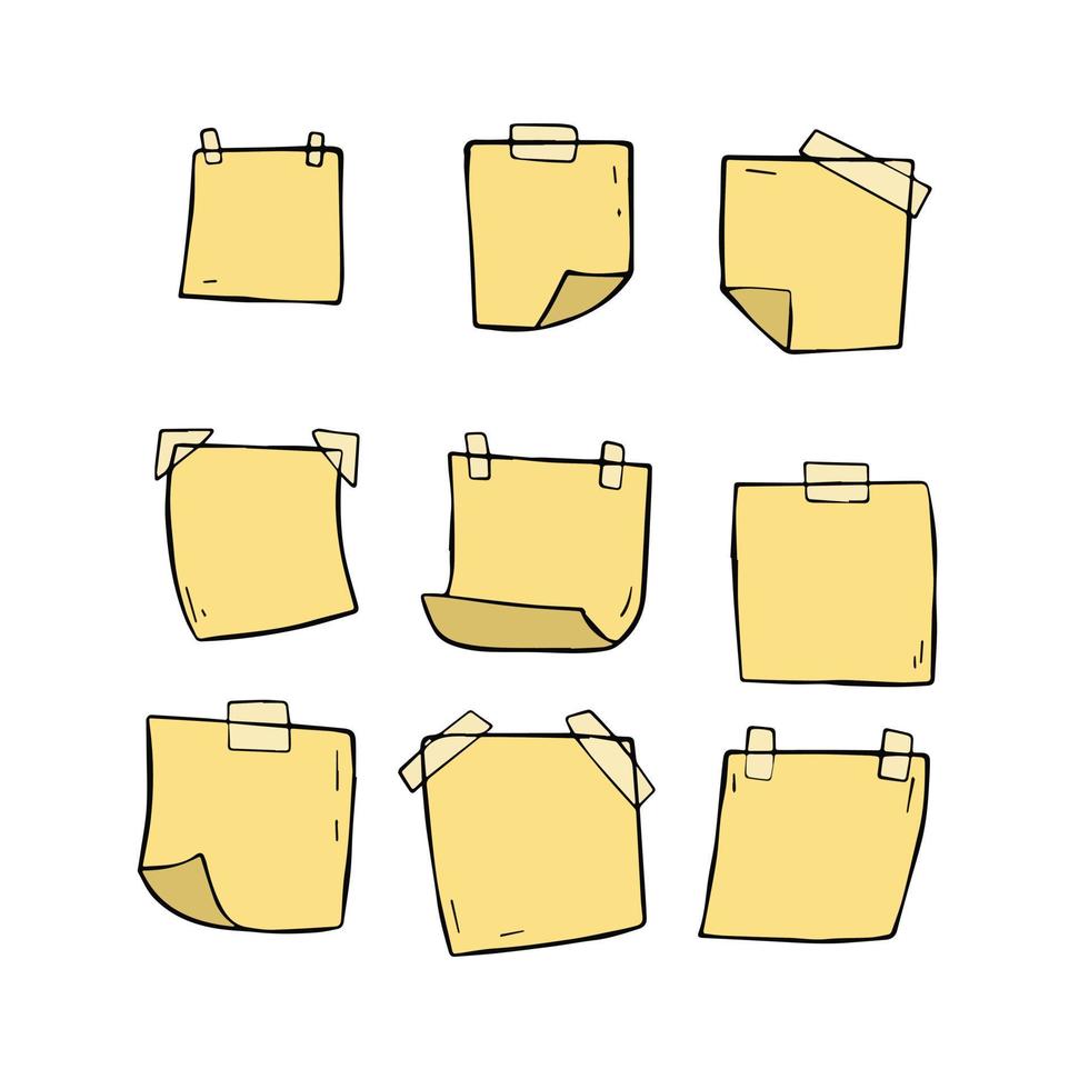 Sticker. Empty piece of paper with sticky tape. vector