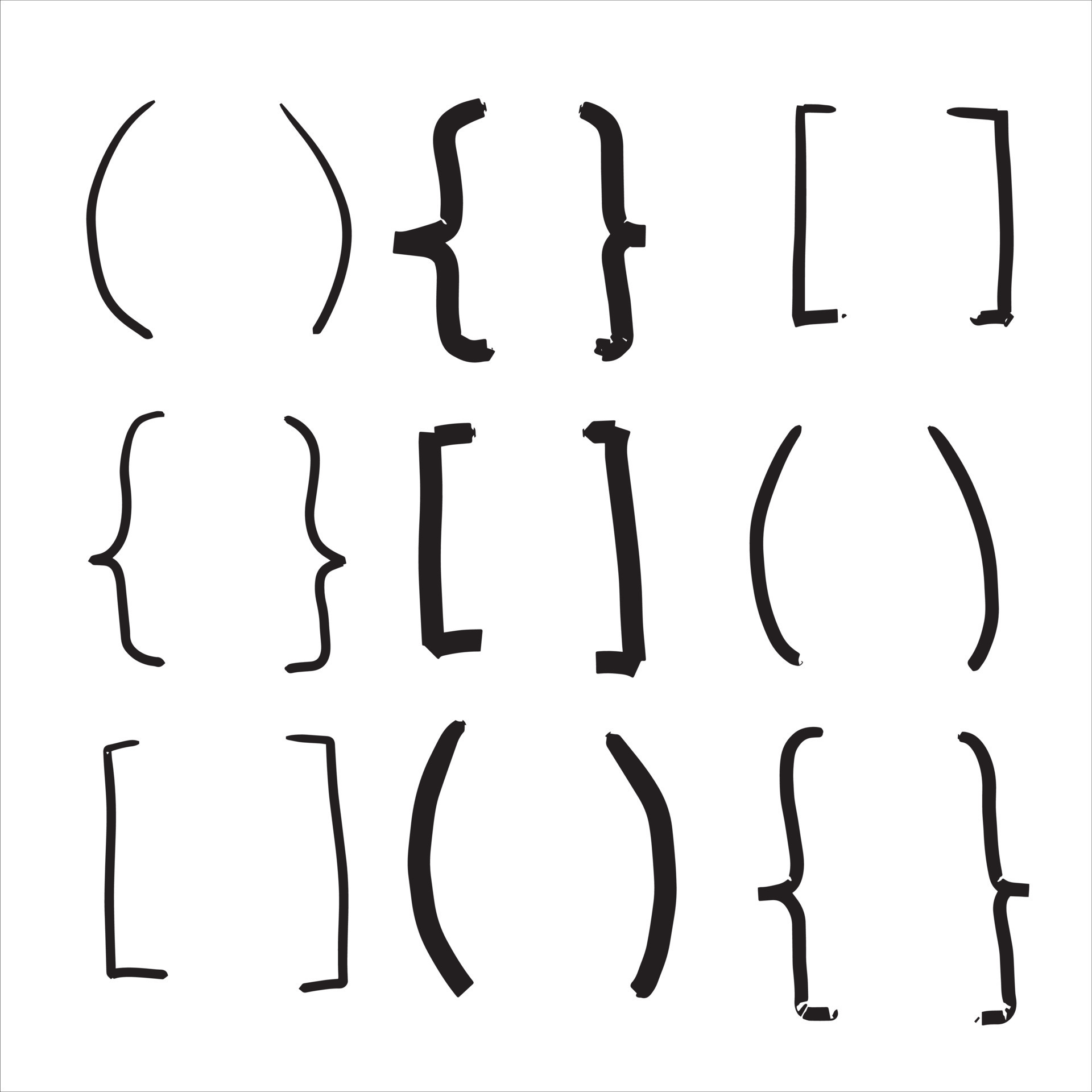 Set of Text brackets. Doodle parenthesis icon. 20377541 Vector Art at