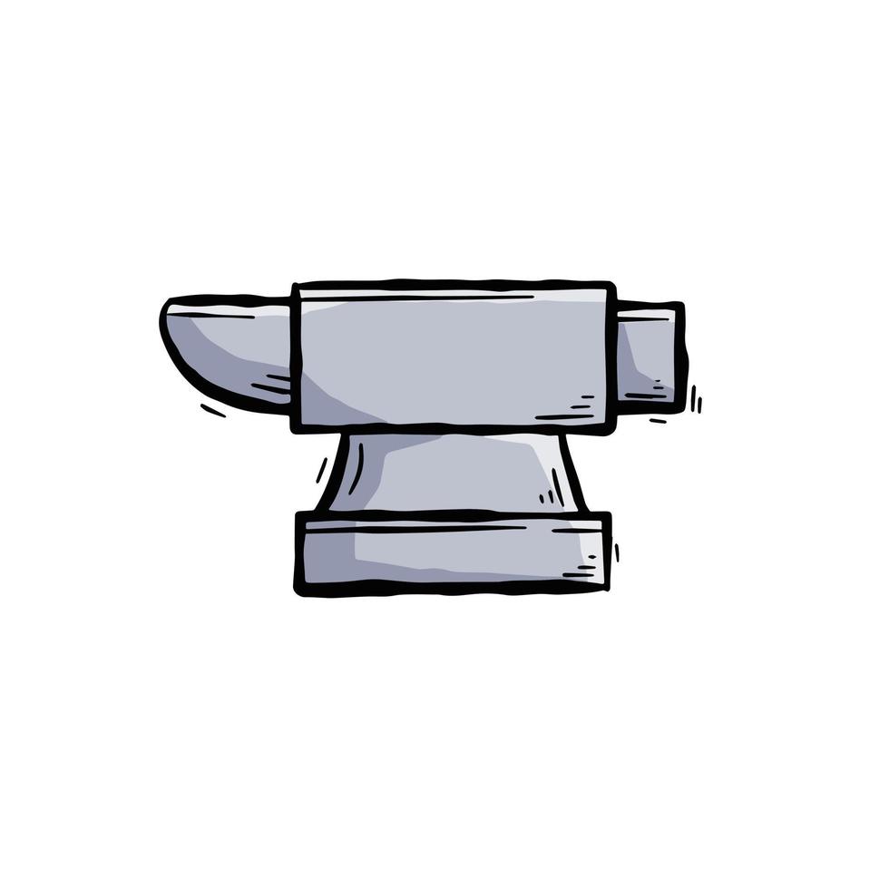 Blacksmith anvil. Symbol of work in forge. vector