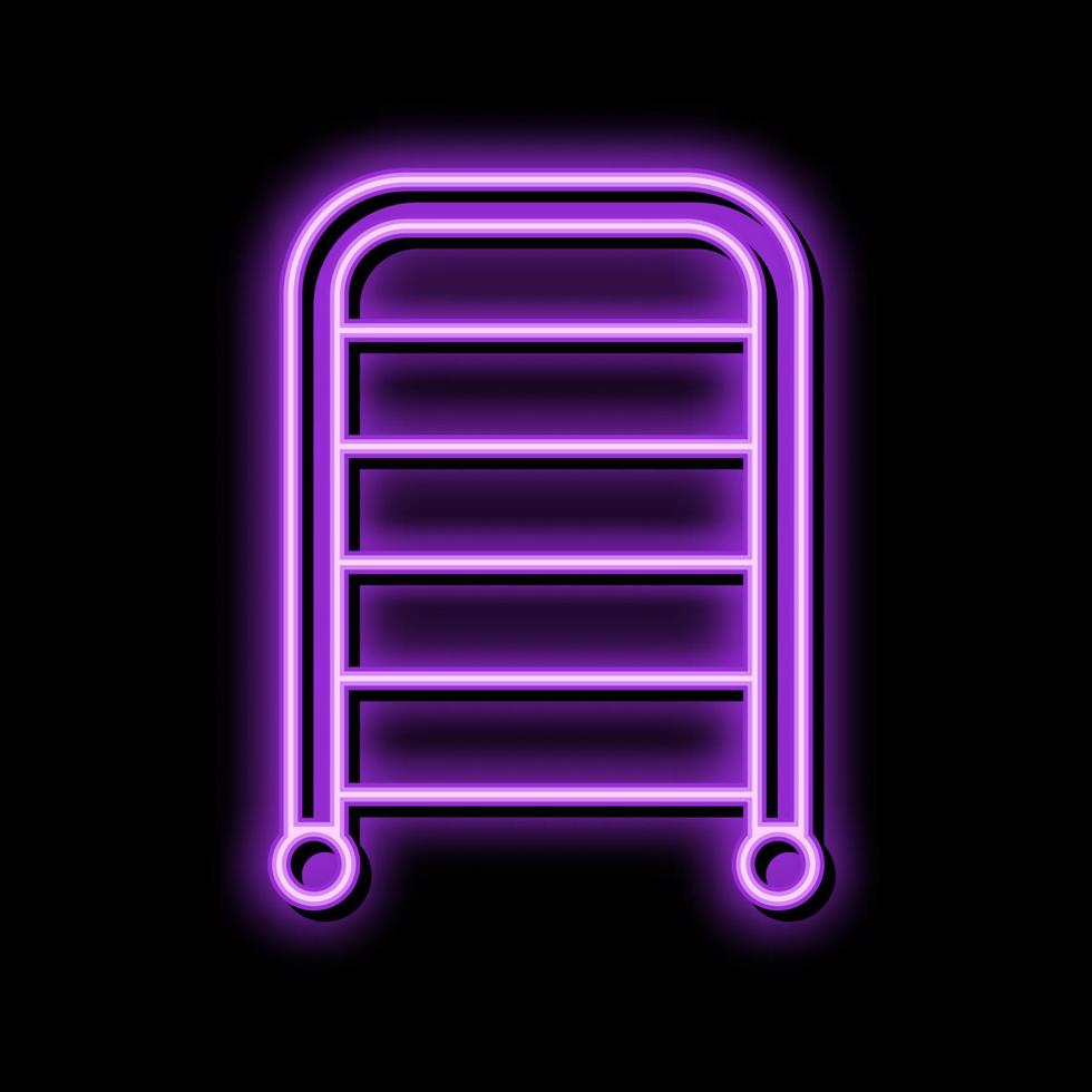 meat department rack neon glow icon illustration vector