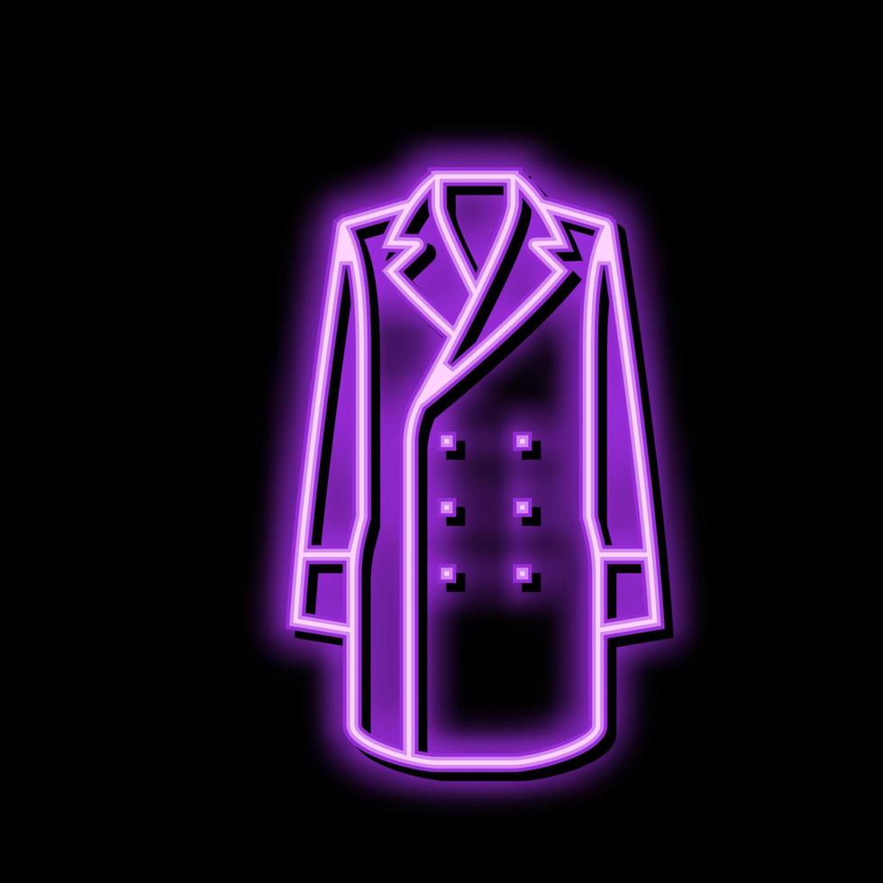 Ilustración de vector de icono de color masculino de prendas de vestir exteriores paletot