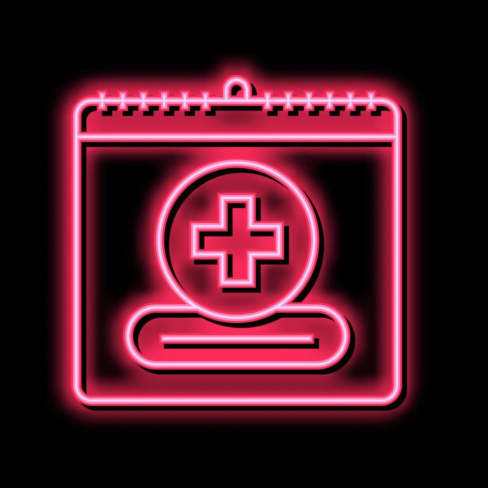 world red cross day neon glow icon illustration vector