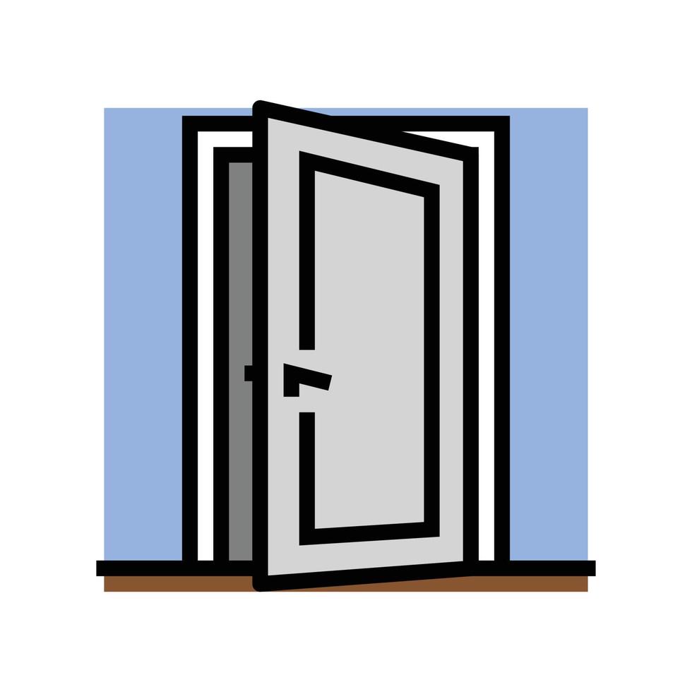 door building house color icon vector illustration