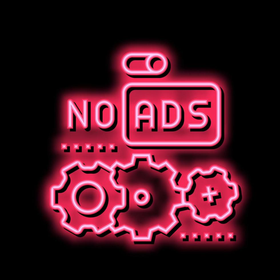 no ads setting color icon vector illustration