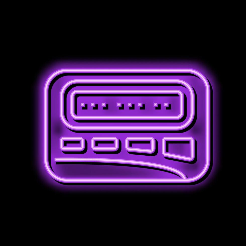 pager retro device neon glow icon illustration vector