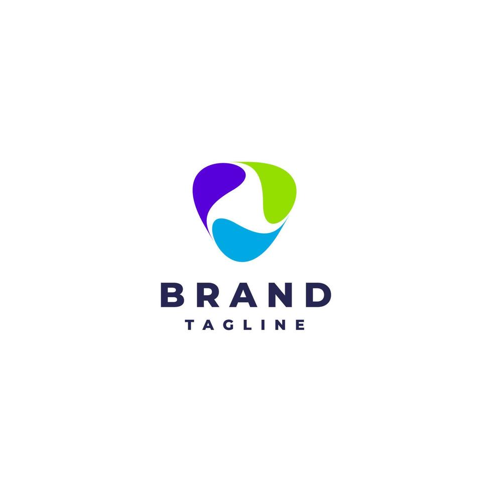 Three Colorful Swirling Water Drops. Three Colorful Swirling Water Drops Form a Triangle. vector