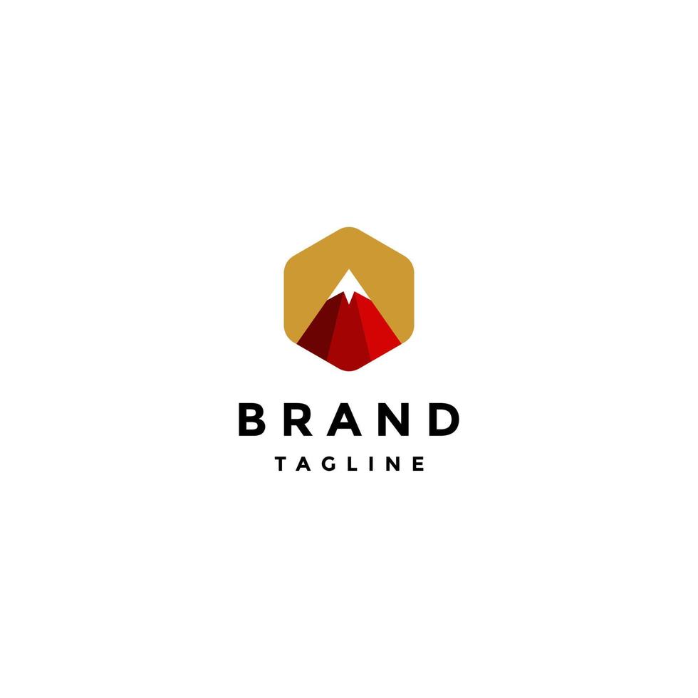 Peak of Creativity Illustrated with a Pencil Tip Designed to Resemble a Peak. Mountain Peak Shaped Pencil Tip Logo. vector