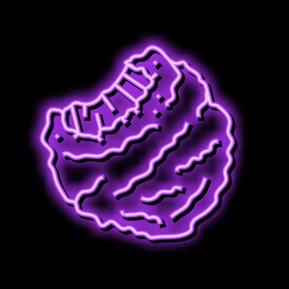 nugget chicken fried neon glow icon illustration vector