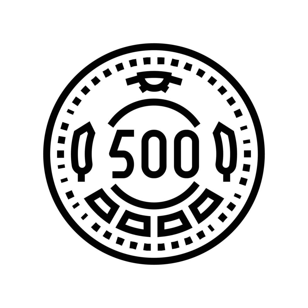 jpy coin line icon vector illustration