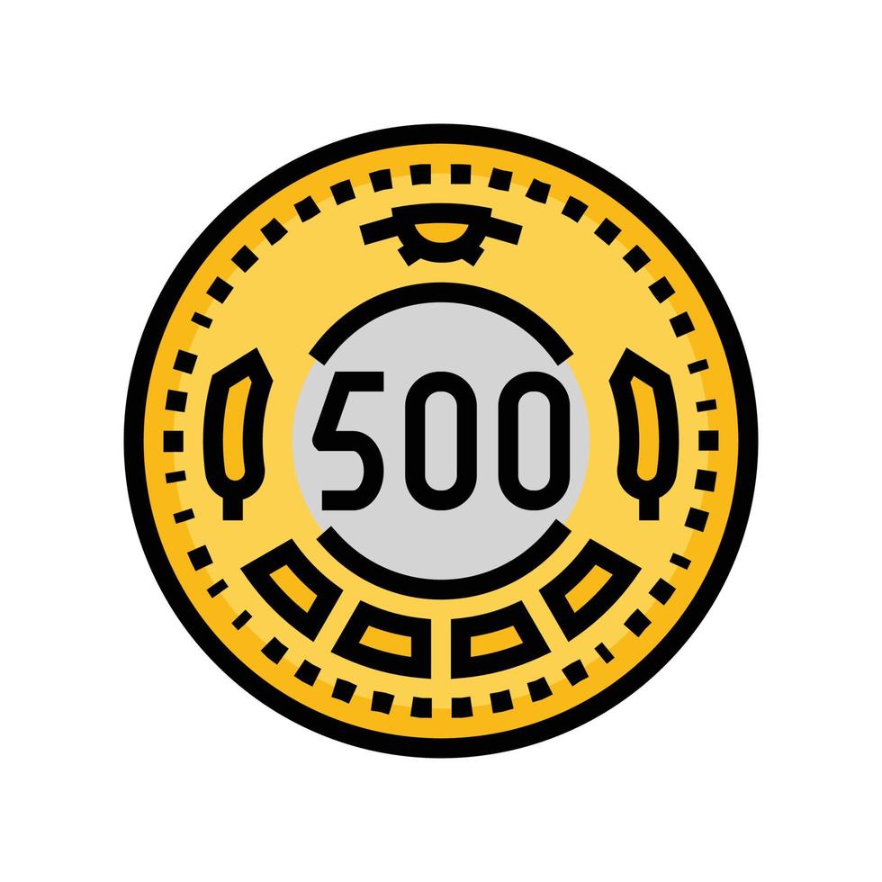 jpy coin color icon vector illustration