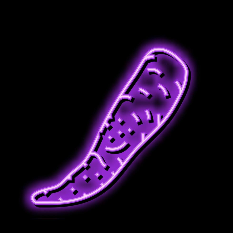 carrot rotten food neon glow icon illustration vector