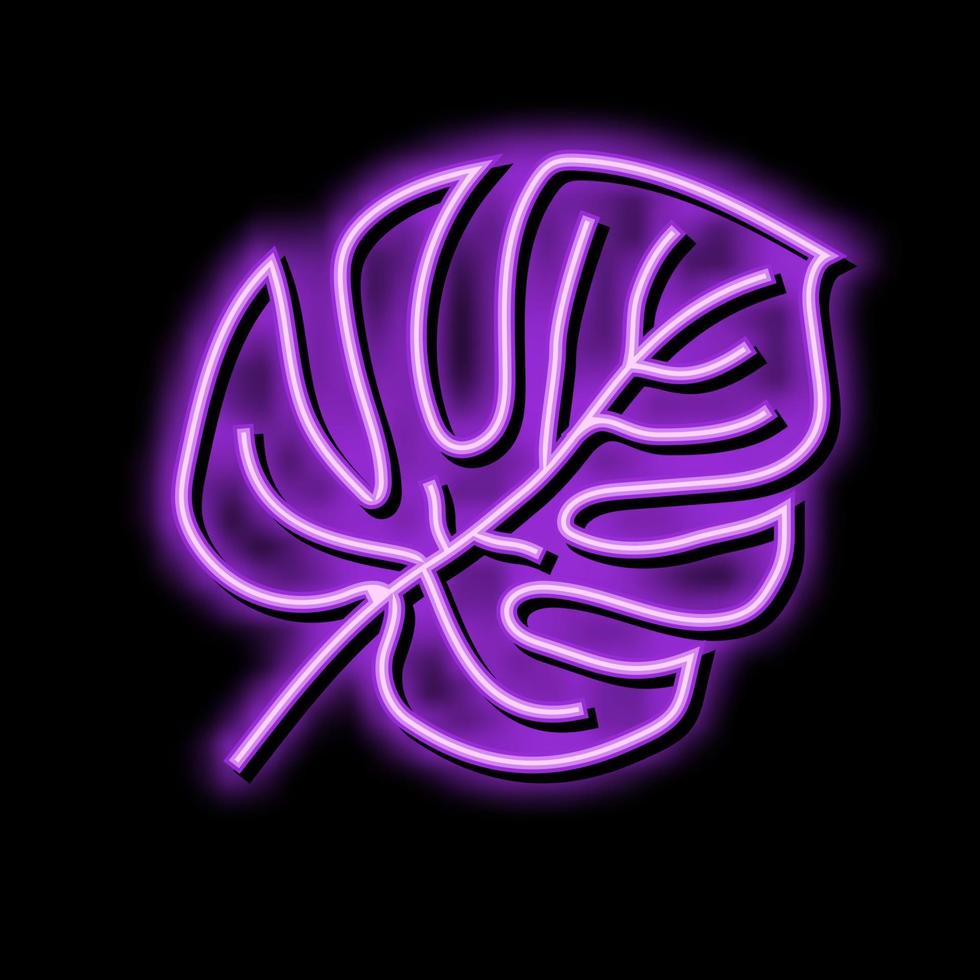monstera leaf tropical color icon vector illustration