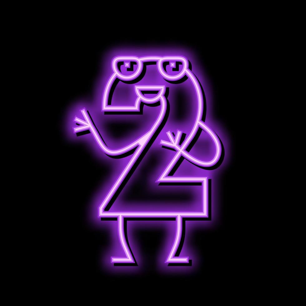 two number character neon glow icon illustration 20378372 Vector Art at
