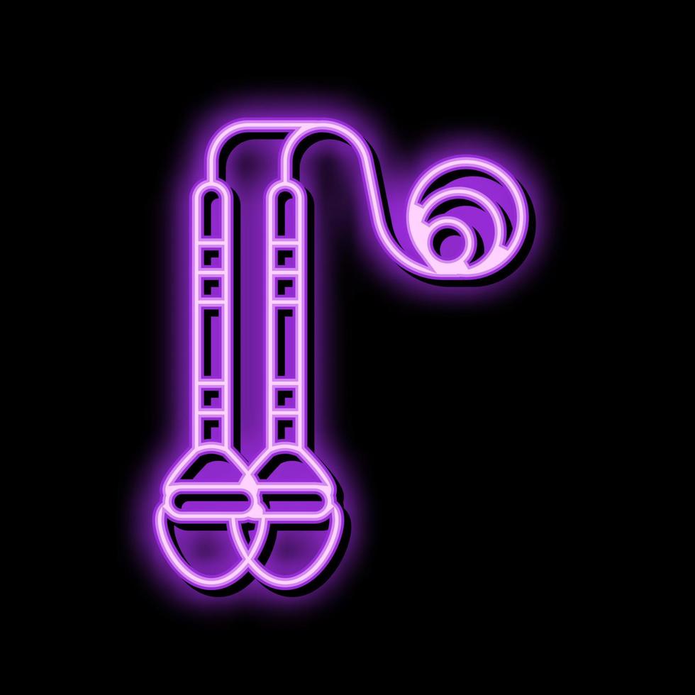 suspension trainer fitness sport neon glow icon illustration vector